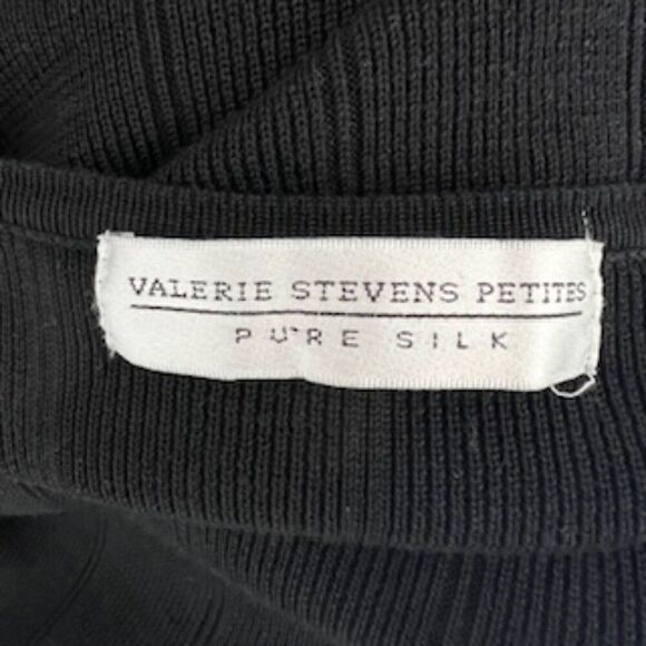 Valerie Stevens Petites 100% pure silk office wear luxury sweater top blouse - Picture 5 of 6